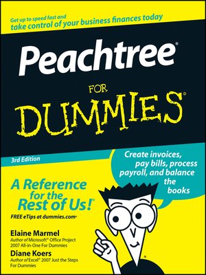 cover image of Peachtree for Dummies